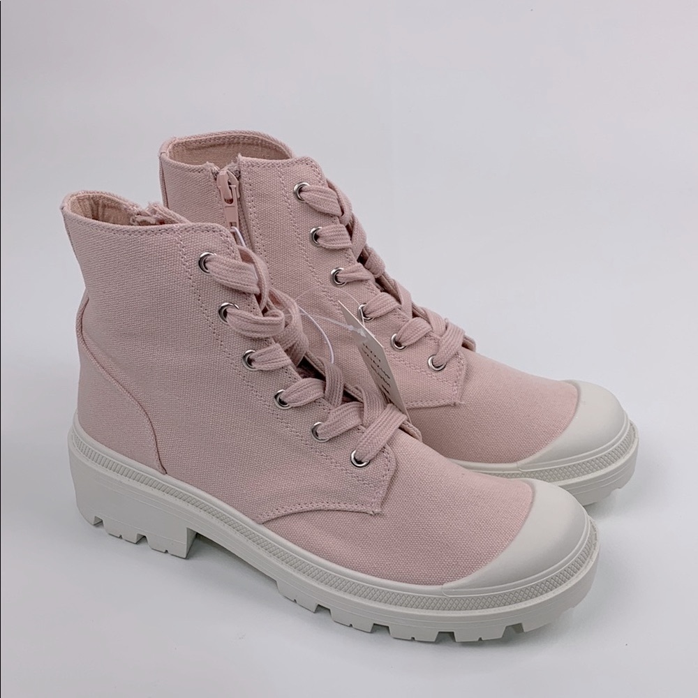 Unionbay Pink Canvas High-Top Women's Shoes sneakers Ankle boots New NWT SIZE 8